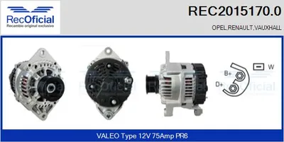 Alternator Renault TRAFIC Van · Opel ARENA Van · Opel ARENA Combi