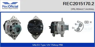 Alternator Renault TRAFIC Van · Opel ARENA Van · Opel ARENA Combi