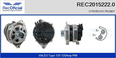 Alternator Citroën JUMPER I Bus · Peugeot 806 · Citroën XANTIA