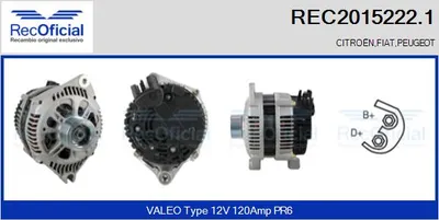 Alternator Citroën JUMPER I Bus · Peugeot 806 · Citroën XANTIA