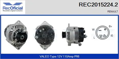 Alternator Renault CLIO I · Renault LAGUNA I · Renault 19 II Cabriolet