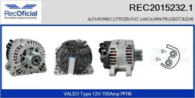 Alternator Peugeot 806 · Citroën XANTIA · Citroën EVASION MPV