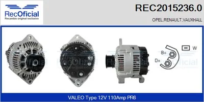 Alternator Opel ARENA Van · Opel ARENA Combi · Renault MASTER II Van