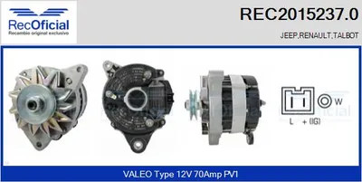 Alternator Talbot 1307-1510 · Talbot SOLARA · Talbot MURENA
