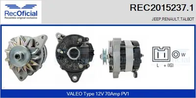 Alternator Talbot 1307-1510 · Talbot SOLARA · Talbot MURENA