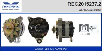 Alternator Talbot 1307-1510 · Talbot SOLARA · Talbot MURENA