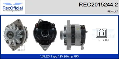 Alternator Renault RAPID Box Body/MPV · Renault CLIO I · Renault 19 I