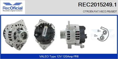 Alternator Citroën JUMPER I Bus · Fiat DUCATO Van · Peugeot BOXER Bus