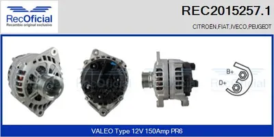 Alternator Citroën JUMPER I Bus · Fiat DUCATO Van · Peugeot BOXER Bus