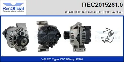 Alternator Fiat STRADA Pickup · Fiat PUNTO · Opel AGILA