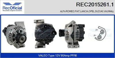 Alternator Fiat STRADA Pickup · Fiat PUNTO · Opel AGILA