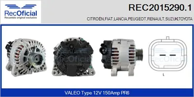 Alternator Citroën BERLINGO / BERLINGO FIRST Box Body/MPV · Citroën BERLINGO / BERLINGO FIRST MPV · Peugeot PARTNER Box Body/MPV