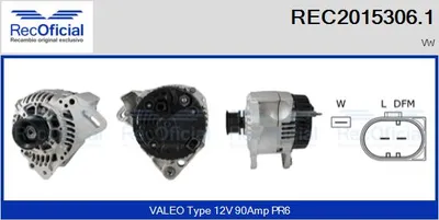 Alternator Vw TRANSPORTER T4 Bus · Vw TRANSPORTER T4 Van · Vw TRANSPORTER T4 Platform/Chassis (70E, 70L, 70M, 7DE, 7DL, 7D
