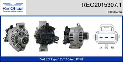Alternator Ford MONDEO III Saloon · Ford MONDEO III · Ford MONDEO III Turnier
