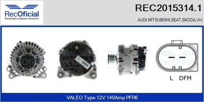Alternator Seat CORDOBA · Vw SHARAN · Seat ALHAMBRA
