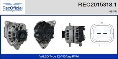 Alternator Nissan MICRA III · Nissan MICRA C+C III · Nissan NOTE