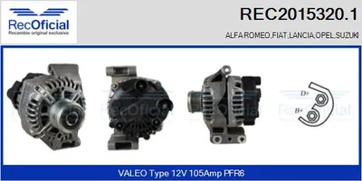 Alternator Fiat STRADA Pickup · Fiat PUNTO · Opel AGILA