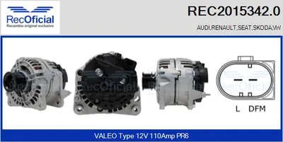 Alternator Vw POLO III CLASSIC · Vw POLO Variant · Skoda OCTAVIA I Combi