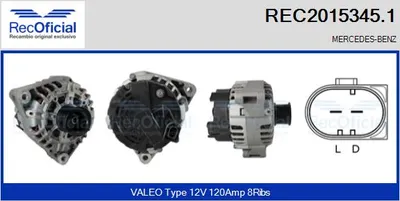 Alternator Mercedes-Benz SLK · Mercedes-Benz C-CLASS · Mercedes-Benz C-CLASS Coupe