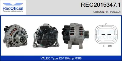 Alternator Citroën BERLINGO / BERLINGO FIRST Box Body/MPV · Citroën BERLINGO / BERLINGO FIRST MPV · Peugeot PARTNER Box Body/MPV