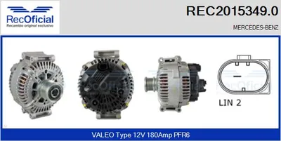 Alternator Mercedes-Benz VIANO · Mercedes-Benz VITO Bus · Mercedes-Benz VITO / MIXTO Van