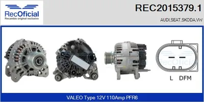 Alternator Skoda OCTAVIA I Combi · Vw TOURAN · Audi A3