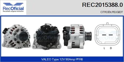 Alternator Citroën NEMO Box Body/MPV · Peugeot BIPPER · Citroën NEMO MPV