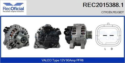 Alternator Citroën NEMO Box Body/MPV · Peugeot BIPPER · Citroën NEMO MPV
