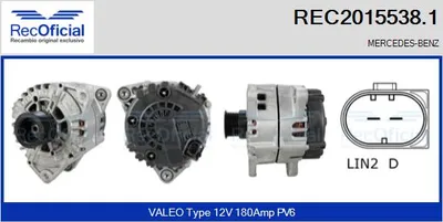 Alternator Mercedes-Benz S-CLASS · Mercedes-Benz SPRINTER 3-t Bus · Mercedes-Benz SPRINTER 3-t Van