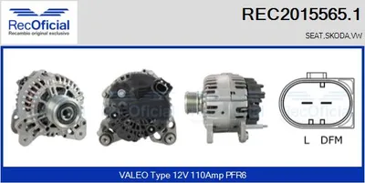 Alternator Skoda ROOMSTER · Skoda FABIA II · Skoda FABIA II Combi