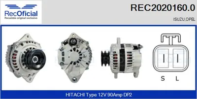 Alternator Opel MONTEREY B · Isuzu TROOPER III