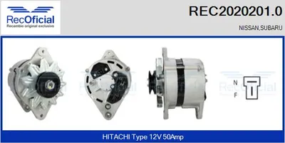 Alternator Nissan SUNNY · Nissan LAUREL · Nissan CHERRY II Traveller