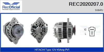 Alternator Subaru LIBERO Bus