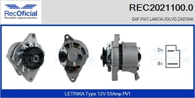 Alternator Fiat X 1/9 · Fiat 127 · Fiat 128 Coupe