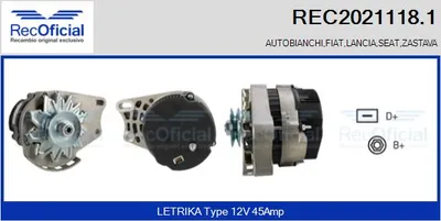 Alternator Fiat 127 · Zastava YUGO · Seat 133