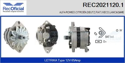 Alternator Fiat REGATA · Fiat REGATA Weekend · Fiat 131