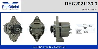 Alternator Volvo 340-360 · Renault 12 · Renault 4