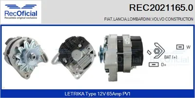 Alternator Fiat CINQUECENTO · Fiat PANDA · Fiat SEICENTO / 600