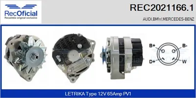 Alternator Audi 100 C2 Saloon · Audi 100 C2 Avant · Audi COUPE B2