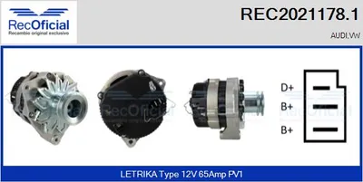 Alternator Vw ILTIS · Vw JETTA I · Audi 100 C2 Saloon