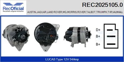 Alternator Austin 1000-Series MK II · Jaguar XJ · Rover 2000-3500