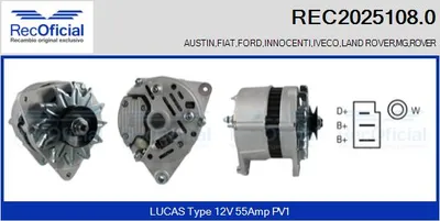 Alternator Ford GRANADA · Fiat 131 · Fiat 131 Familiare/Panorama