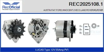 Alternator Ford GRANADA · Fiat 131 · Fiat 131 Familiare/Panorama