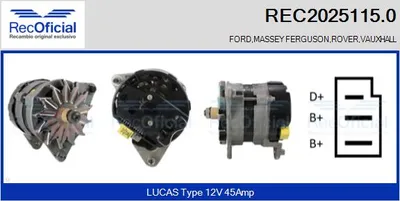 Alternator Rover 2000-3500 · Ford FIESTA II · Ford GRANADA II