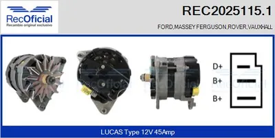 Alternator Rover 2000-3500 · Ford FIESTA II · Ford GRANADA II