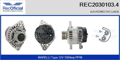 Alternator Alfa Romeo 145 · Alfa Romeo 146 · Fiat BRAVA