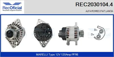 Alternator Lancia KAPPA · Lancia DELTA II · Alfa Romeo 145