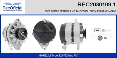 Alternator Fiat REGATA · Fiat REGATA Weekend · Fiat RITMO
