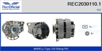 Alternator Fiat CINQUECENTO · Fiat PANDA · Fiat SEICENTO / 600