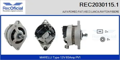 Alternator Fiat 131 · Fiat 131 Familiare/Panorama · Fiat CROMA